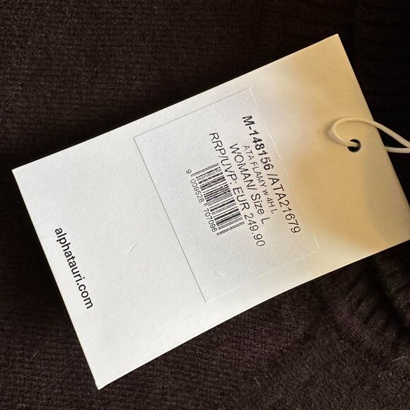 NWT Alpha Tauri 3D Knit Cashmere Wool Blend Turtleneck Sweater Women Large Brown - Picture 4 of 8